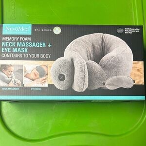 Gray Neck Massager and Eye Mask Set